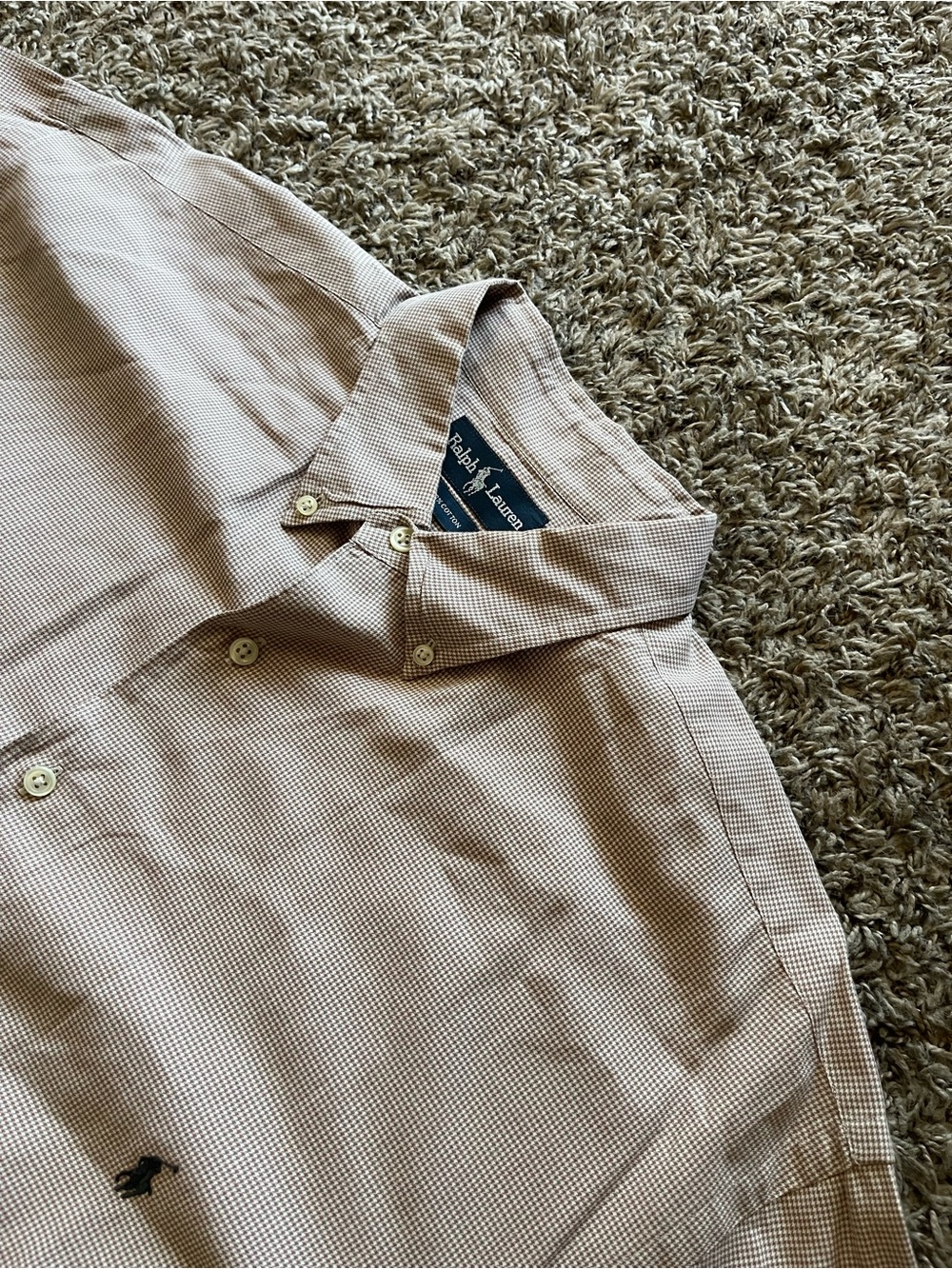 Ralph Lauren Men's Button-Down Check Shirt - Light Brown